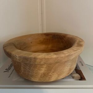 Rustic Vintage Oak wooden bowl